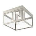 thumbnail image 5 of Livex Lighting Nyack 4 Light Outdoor Ceiling Mount in Nickel, 5 of 9