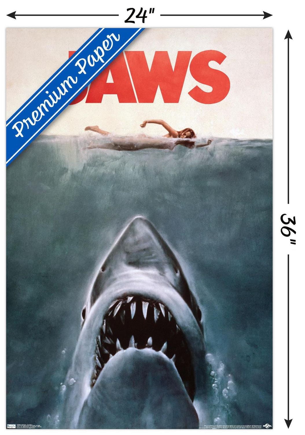 Jaws - One Sheet Wall Poster, 22.375" x 34"