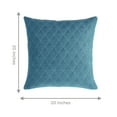 thumbnail image 3 of Peppermint Home Diamond Quilted Velvet Decorative Pillow Cover, 20"x 20", Blue Mist, 3 of 6