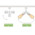 thumbnail image 4 of FSLiving Retro Vintage Design Adjustable Titl Angle J-Type Track Head Lighting White E26 Base Track Light Fixture for Gallery Loft Aisle Living Room Kitchen,Bulb and Track Not Included - 3 Pack, 4 of 7