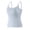 Light Blue, variant on ZNQHFRE Women's Ice Silk Camisole Tank Top With Built‑In Bra Pads, Adjustable Spaghetti Straps, Sleeveless Layering Cami Top L