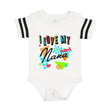 

Inktastic I Love My Nana- 80s Retro Style Gift Baby Boy or Baby Girl Bodysuit