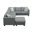 THINK 30,Convertible Sectional Sofa with Storage Ottoman, Modern