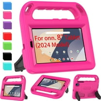 SUPNICE Kids Case for Onn 8 inch 2024 Gen 4 (Model 100135923) , Built-in Screen Protector Lightweight Handle Friendly Kickstand Cover for Walmart Onn 8 Tablet 2024 Release, Pink