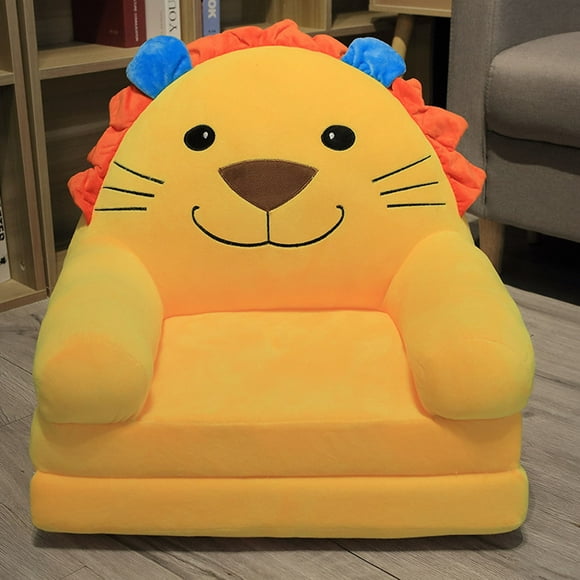 Huhuzaio Seat Cushion Plush Foldable Kids Sofa Backrest Armchair 2 In 1 Foldable Children Sofa Cute Cartoon Lazy Sofa Children Flip Open Sofa Bed For Living Room Bedroom Liner Filler