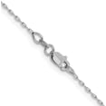 thumbnail image 3 of Solid 14K White Gold 1.2mm Diamond Cut Open Long Link Cable Chain - 18"- Made In Italy, 3 of 8