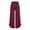 Wine Red, variant on Gkeoshab Womens Sweatpants 2026 High Waist Solid Color Asymmetric Flared Hem Pants Loose Fit Cotton Linen Casual Trousers with Pockets Black