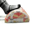 thumbnail image 5 of Floral Foot Rest, Retro Warm Colored Plants Season Flowers Abstract Lines Circles Swirls Image, Non-Slip Backing Ergonomic Memory Foam Leg Support for Office, Coral Yellow Grey, by Ambesonne, 5 of 5