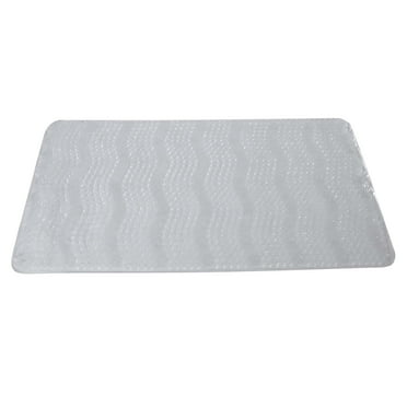 Bath Bliss Non-Slip Textured Grass PVC Bath Mat in Clear