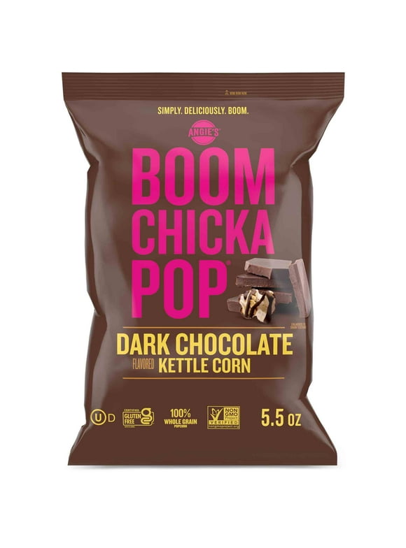Angie's BOOMCHICKAPOP Dark Chocolate Drizzled Sea Salt Kettle Corn Popcorn, 5.5 oz