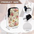 thumbnail image 6 of SEANATIVE Neoprene Double Eyeglasses Case for Men Women Zip Sunglasses Organizer Lightweight Eyewear Storage Pouch Portable Glasses Bag for Travel Office Outdoor, Pink Rose Floral Print Beige, 6 of 7