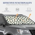 thumbnail image 3 of Kdxio Abstract Green Polka Dot Print 2-Piece Sun Shade Front Windshield - Foldable Car Front Window Sunshades for Most Sedans SUV Truck, 3 of 6