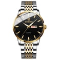 thumbnail image 2 of Resicozy Mens Watch Men’s Quartz Watch Stainless with Date Window for Business Work Sport Casual Elegant Gifts Black with Silver and Gold Band, 2 of 4