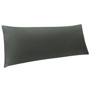 Ntbay Microfiber Ultra Soft Body Pillowcase with Envelope Closure, Wrinkle, Stain Resistant Body Pillow Cover, 20" x 54", Dark Gray (Not Include Body Pillow)
