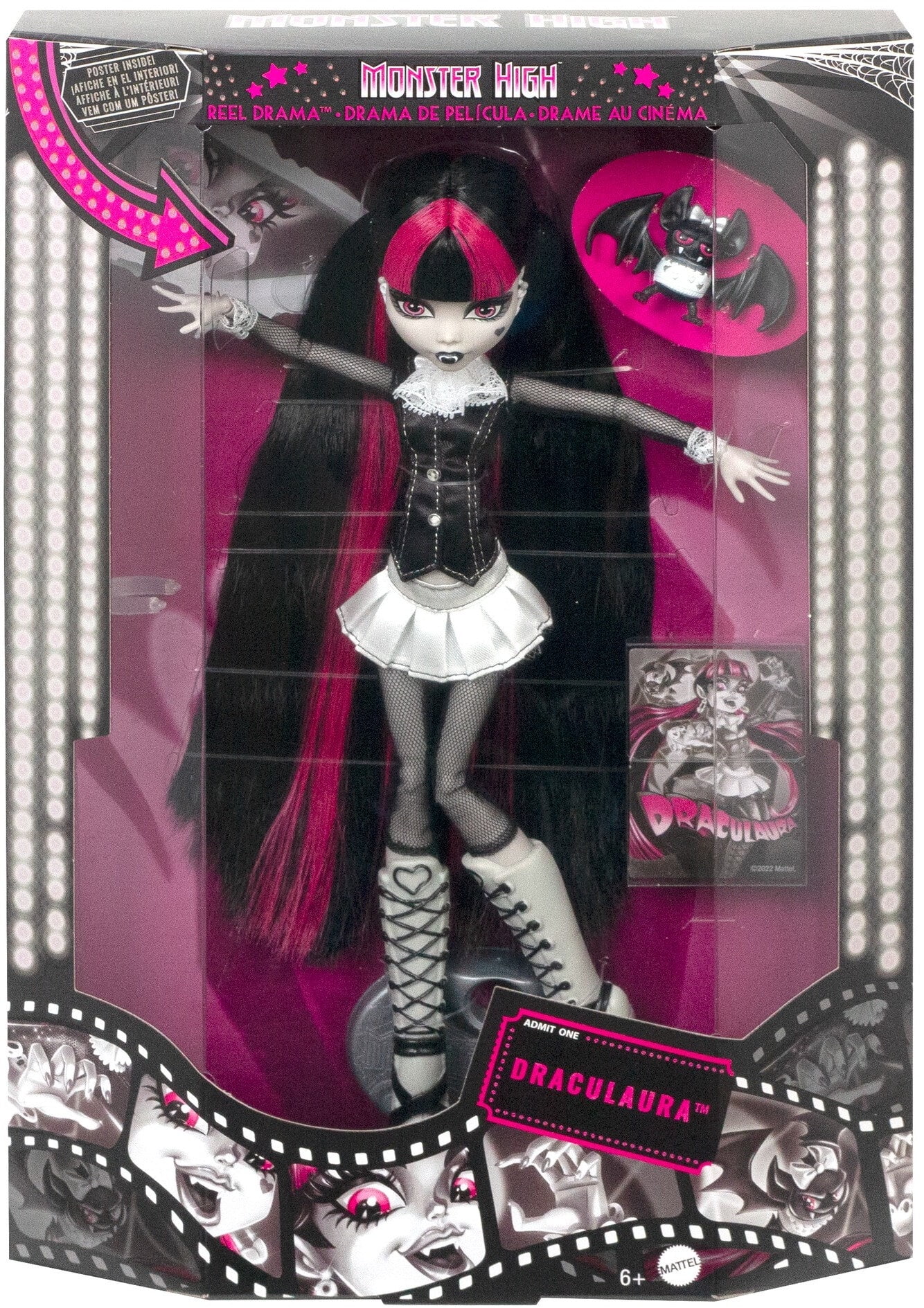 Monster High Reel Drama Draculaura Doll with Mini UK
