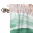 thumbnail image 4 of Ocean Wave Curtain Valances Set Lake Blue Gradient Beach Boho Kitchen Curtains 36&nbsp;inch Length Rod Pocket Valance and Tiers 3 Piece Set Small Bedroom Bathroom Laundry Decor, 4 of 9