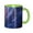 Green, variant on Flower Red Coffee Mug Fun Custom Ceramic Mugs 11oz Black