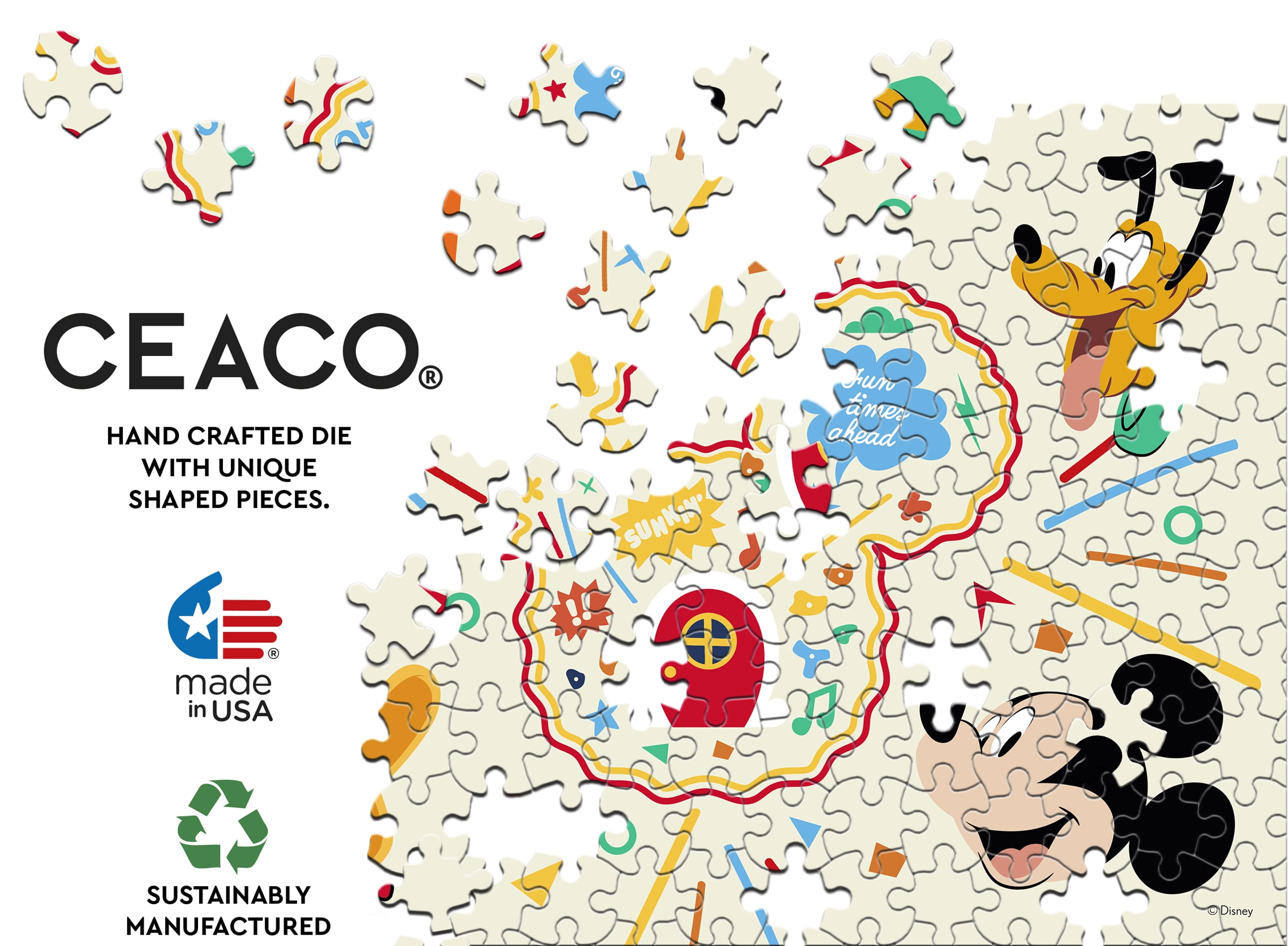 Ceaco Disney Classic Kids 4-in-1 Multipack Interlocking Jigsaw