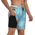 thumbnail image 3 of Balery Sea and Fish Mens Swim Trunks Swim Shorts for Men Quick Dry Inseam Beach Shorts with Compression Liner Pocket-Large, 3 of 9