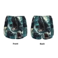 thumbnail image 3 of Balery Wave Ocean Animal Shark Pantalones cortos deportivos para mujer con forro y dos bolsillos, elásticos, para entrenamiento, gimnasio, yoga-Small, 3 of 7