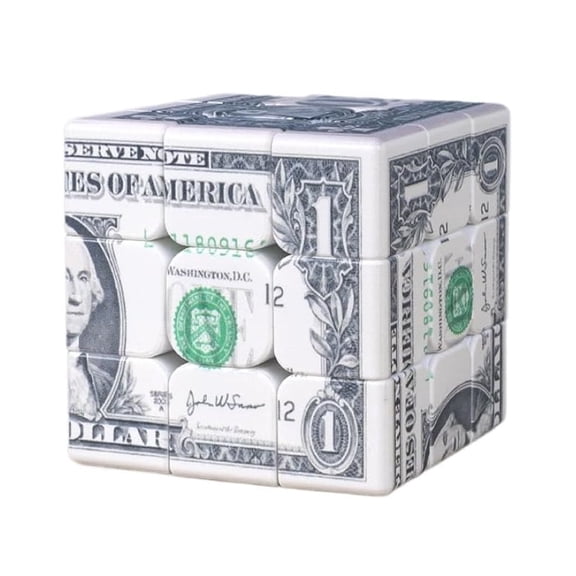 2.2*2.2*2.2 Dollar Magic Speed Cube US Dollar Bill Tactile Cube Puzzle