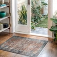 thumbnail image 3 of Bloom Rugs Washable Non-Slip 2' x 3' Rug - Orange / Blue Traditional Oriental Area Rug for Living Room, Bedroom, Dining Room, and Kitchen - Exact size: 2' x 3', 3 of 9