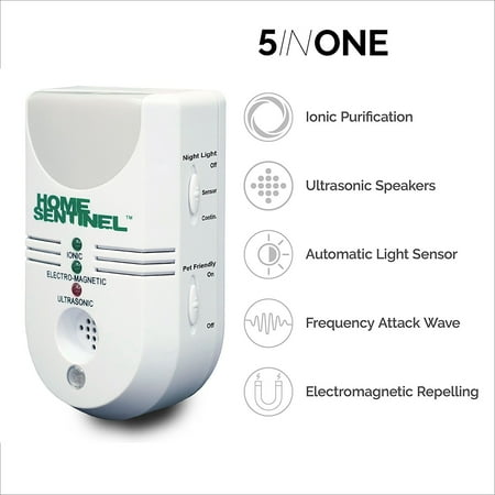 2 PACK Indoor Pest Control Repeller with Ultrasonic ...
