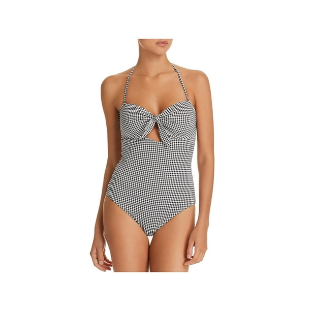 Eberjey Eberjey Womens Betty Lola Halter Front Tie One Piece Swimsuit Black M Walmart Com Walmart Com