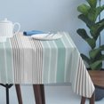 thumbnail image 4 of Aqua Gray Stripes Table Cloth Waterproof Tablecloths, Minimalist Gradient Lines Aesthetic Tablecloth Dining Table Cover for Kitchen Party Tabletop Outdoor, Rectangle Tablecloth 60x120 Inch, 4 of 9