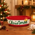 thumbnail image 6 of Christmas Cotton Rope Storage Basket Decorative Woven Basket with Embroidered Holiday Xmas Gift Basket for Gifts Candy Toy Home Table Decor, for Shelf, Desk and Bathroom Storage, Style B, 6 of 7