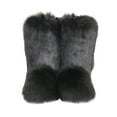 thumbnail image 2 of Gegefur Women's Faux fur Boot Furry Fluffy Short Snow Boot Mid-Calf Boots Warm Comfortable Outdoor Flat Shoes, 2 of 4