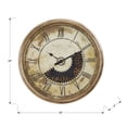 thumbnail image 4 of Monarch Specialties I 9034 - Clocks, 30" Round, Gear Mechanism, Large Oversized, Wall Clock, Antique Gold, Transitional", 4 of 4