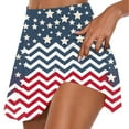 thumbnail image 2 of QATAINLAV 4th of July Golf Skort, Women 2025 Summer Casual Fake Two Piece Golf Skort Fashion American Flag Patriotic Tennis Skirts Blue S, 2 of 6