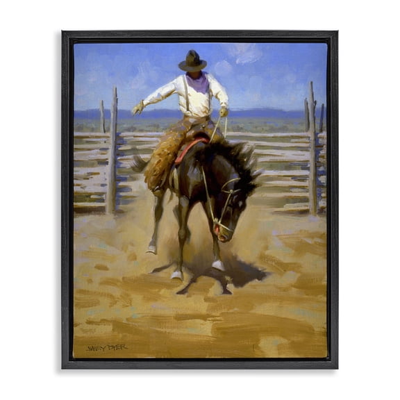 Stupell Industries Eclectic Black Floating Frame Canvas Art, 17 x 21, by Jimmy Dyer