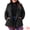 Black, variant on DARING DIVA Women's Plus Size Lightweight Waterproof Hooded Windbreaker Coat 1X Black