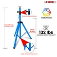 thumbnail image 2 of Heavy Duty Adjustable Speaker Stand Tripod Pair (24-48") – 132lb Capacity, 35mm Universal Mount, Anti-Slip Base & Carry Bag for PA Speakers, Studio Monitors, DJ Gear (Sky Blue), 2 of 10