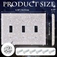 thumbnail image 2 of 2 Pieces Crystal Rhinestones Light Switch Cover Wallplate Plate Shiny Bling Wall Plate Cover Decorative(Triple Toggle Switch,Silver), 2 of 7