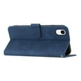 thumbnail image 3 of Wallet Case for iPhone XR, with Card Slots [RFID Blocking],Durable Flip Folio Kickstand Magnetic Closure Leather Wallet Wrist Strap Women Men Case For iPhone XR,Darkblue, 3 of 10