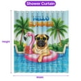 thumbnail image 5 of Hello Summer Bullmastiff at Swimming Pool Flamingo Swim Ring Shower Curtain Dog Lover Waterproof Bathroom Bathtub Curtain - 12009, 5 of 5