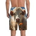 thumbnail image 5 of Cauagu Daisy Meadow Cow Print Pajama Bottoms for Men Sleep Pajama Shorts Elastic Waistband Sleep Pajama Short Men's PJ Shorts -Small, 5 of 6