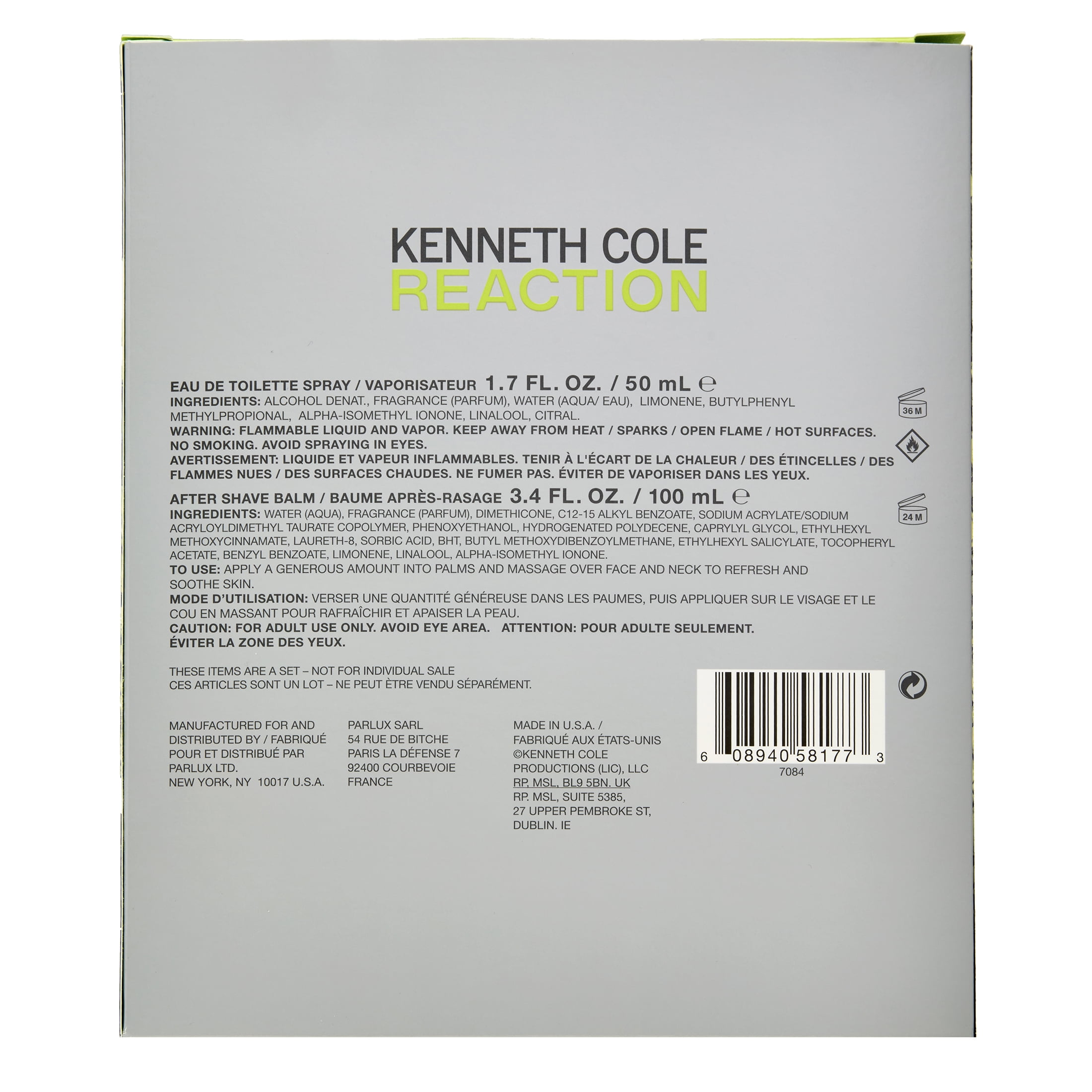 Kenneth Cole Reaction Cologne Gift Set for Men, 2 Pieces
