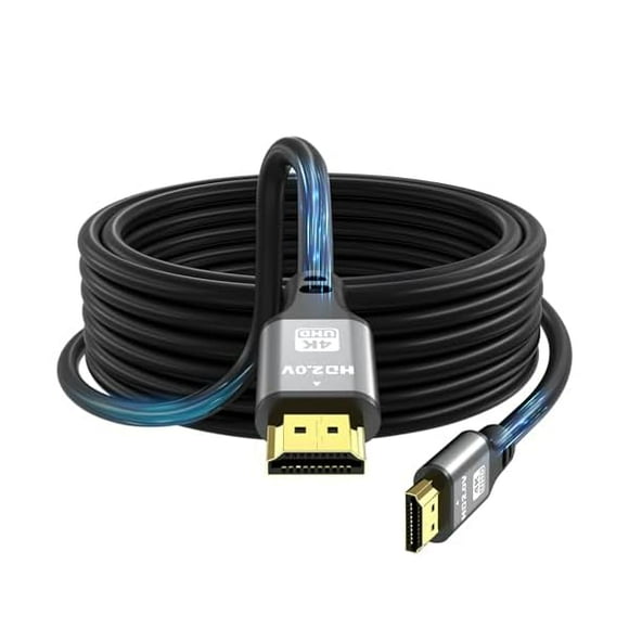 25 FT 4K HDMI Cable, 18Gbps High Speed HDMI 2.0, Ultra HD, Ethernet, ARC, HDR Compatible with Xbox, PS5/PS4, HDTV, Laptop (Silver)