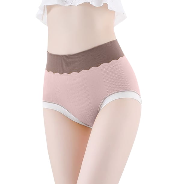Gibobby Calzoncillos para mujer alicrados Braguitas de talla grande de encaje para mujer Braguitas sexy de cintura Reúne las líneas de tu cintura y glúteos(Rosa,G)