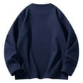thumbnail image 4 of pstuiky manga larga para hombre, Camisas de manga larga con cuello redondo, cálidas e informales, de color liso, para hombre salir tops xxl, 4 of 4