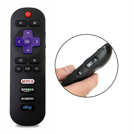 New Replaced Remote Control compatible with 28S3750 32FS3700 TCL ROKU LED HDTV TV with Netflix Amazon CBS Sling (Best Universal Tv Remote For Iphone)