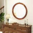 thumbnail image 2 of Gymax 27'' x 27'' Rustic Wall Mounted Decorative Mirror w/Solid Acacia Wood Frame, 2 of 10