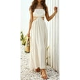 thumbnail image 2 of Chouyatou Women's Sexy Spaghetti Strap Cutout Ruffle Maxi Dress High Waist Club Party Flowy Dress, 2 of 5