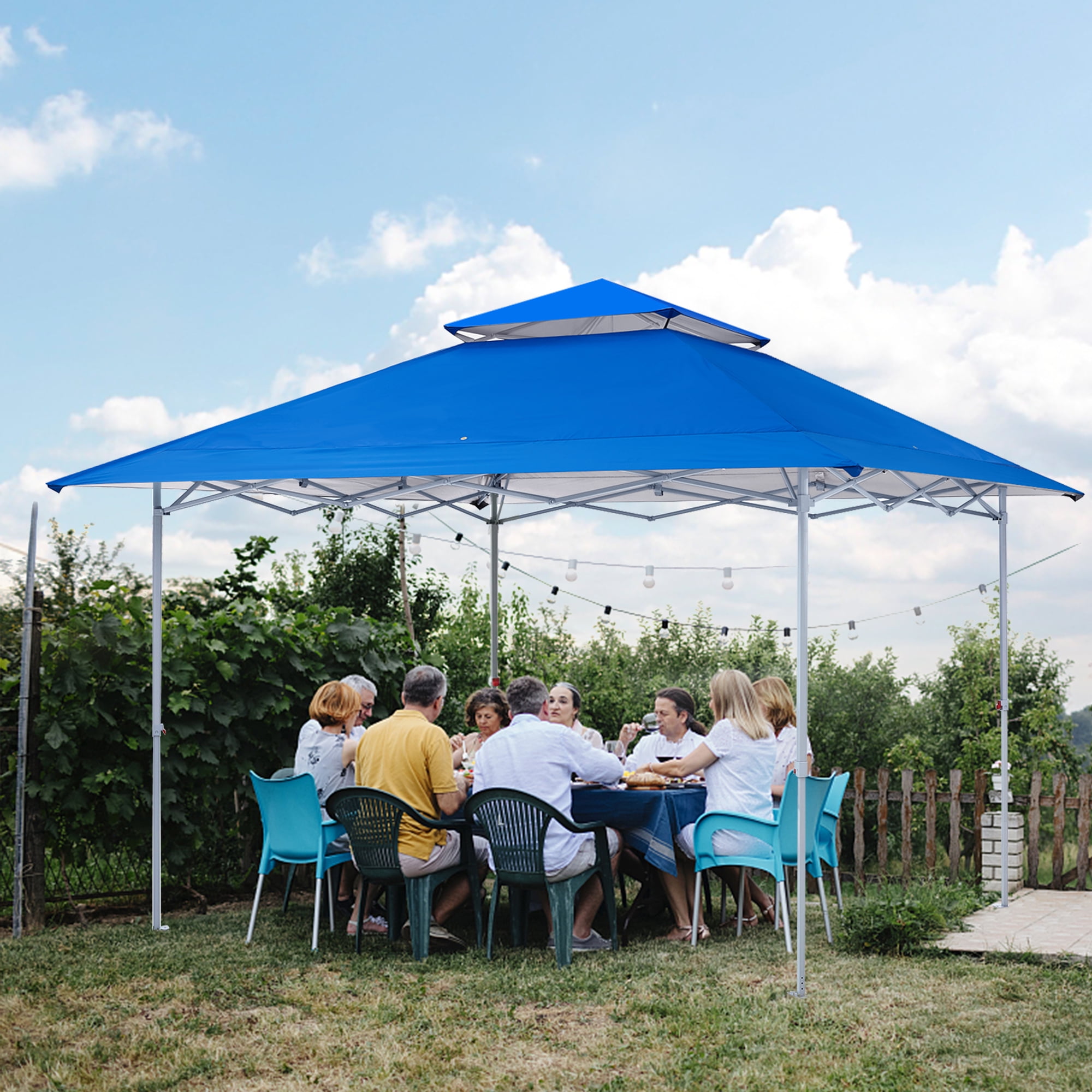 ABCCANOPY 13 ft x13 ft Outdoor Gazebo Pop up Sun Shade Canopy Tent, Blue