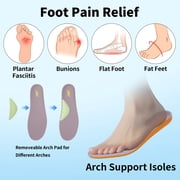 AOV Women's Arch Support Shoes Orthotic Walking Sneakers for Plantar Fasciitis,Black/Rose,7.5