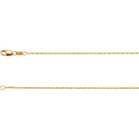 Jewels By Lux 14K Yellow Gold 1mm Raso 18" Chain